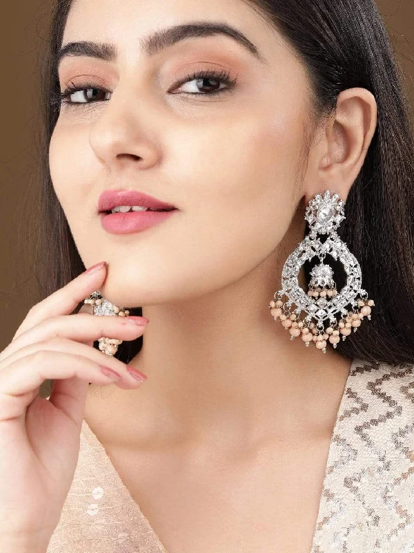 Sparkle For Less – Shop Our Limited-Time Jewelry Deals Rubans Silver Plated Handcrafted AD Studded & Orange Beads Chandbali Earrings Sparkle For Less – Shop Our Limited-Time Jewelry Deals Rubans Silver Plated Handcrafted AD Studded & Orange Beads Chandbali Earrings