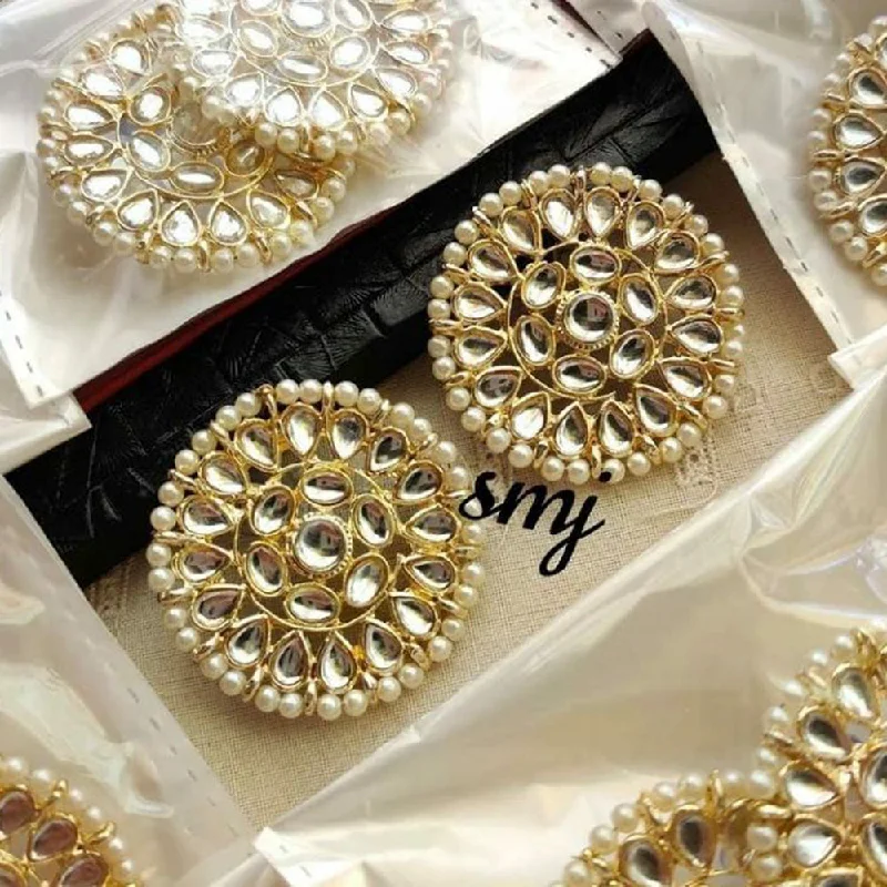 Dazzling Deals On Necklaces, Bracelets, And More Sai Fashion Gold Plated Kundan And Pearl Designer Stud Earrings Dazzling Deals On Necklaces, Bracelets, And More Sai Fashion Gold Plated Kundan And Pearl Designer Stud Earrings