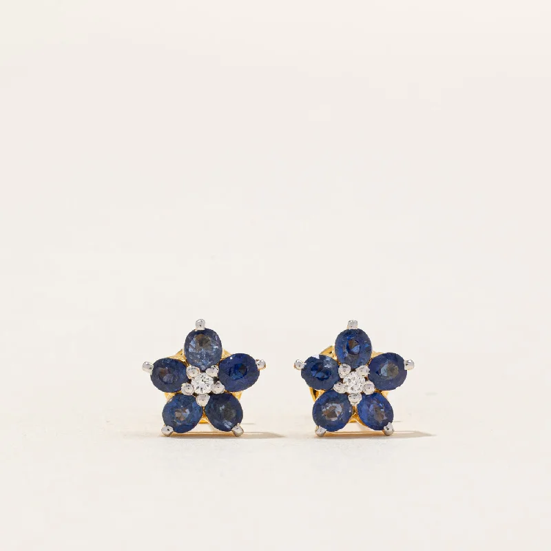 Upgrade Your Collection With Our Limited-Time Jewelry Sale Sapphire & Diamond Flower Earrings | 1.10ctw, 0.026ctw | Upgrade Your Collection With Our Limited-Time Jewelry Sale Sapphire & Diamond Flower Earrings | 1.10ctw, 0.026ctw |