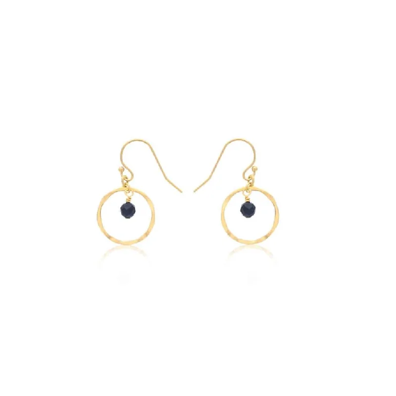 Once-A-Year Jewelry Deals – Shop Before They’Re Gone September Birthstone Earrings: Gold Filled Circle Earrings With Sapphire Beads