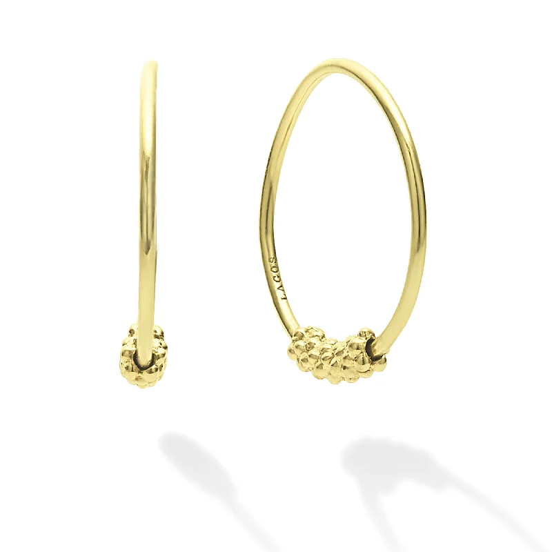 Personalized Jewelry Sale – Meaningful Gifts At Great Prices Signature Caviar 18K Gold Superfine Hoop Earrings