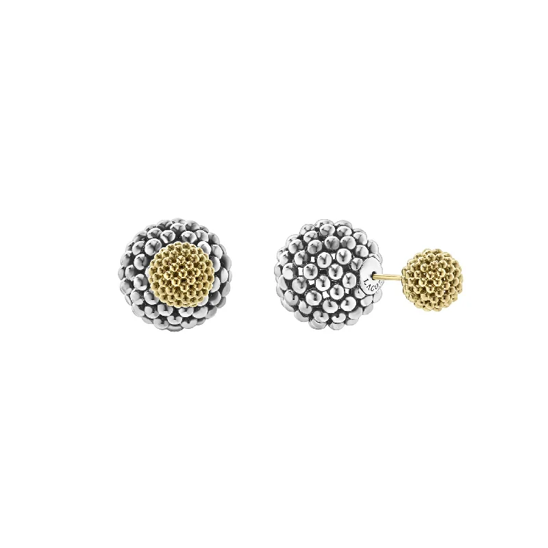 Shop Dazzling Rings, Earrings, And More At Special Discounts Signature Caviar Two-Tone Caviar Front-Back Earrings