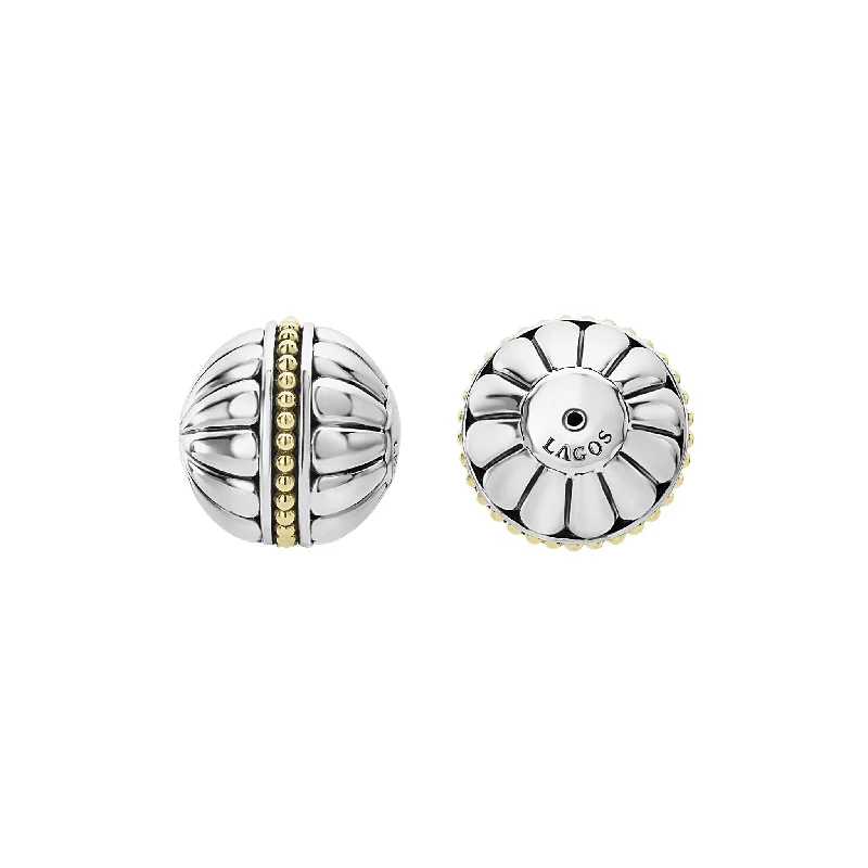 Jewelry Clearance – Final Chance To Save Big Signature Caviar Two-Tone Fluted Earring Backs