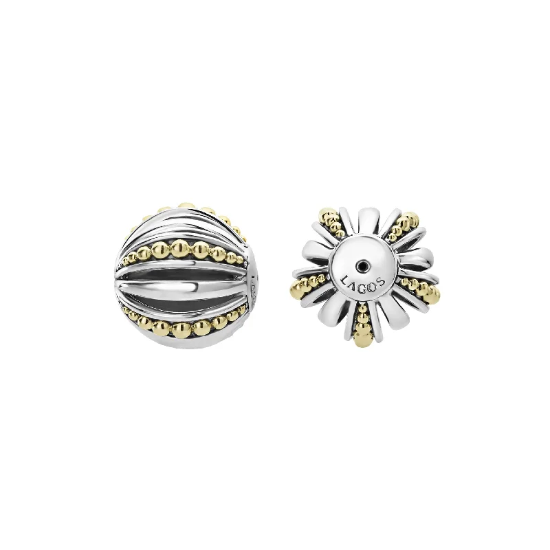 Handcrafted Beauty At Affordable Prices Signature Caviar Two-Tone Open Fluted Earring Backs