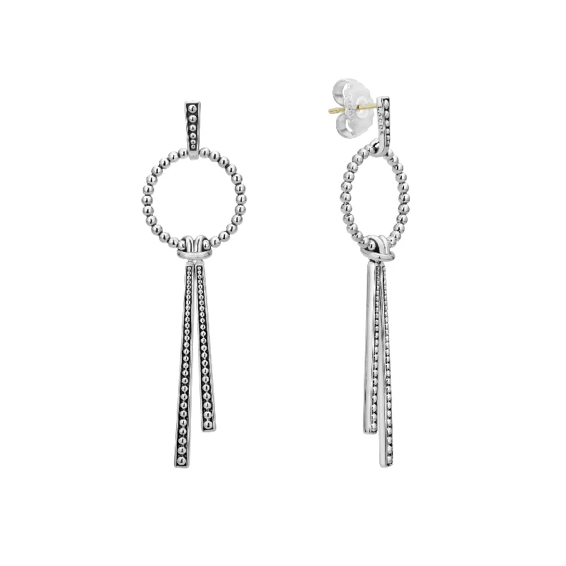 Once-A-Year Jewelry Sale – Grab Your Favorites Now Signature Caviar Double Station Linear Drop Earrings