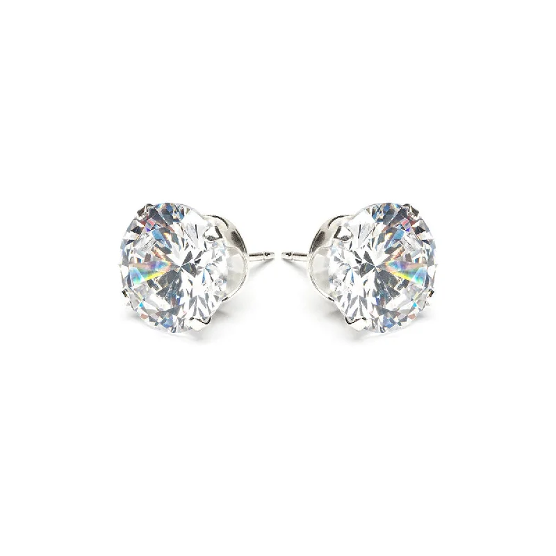 Luxury Jewelry Clearance – Shop Premium Styles Now 925 Sterling Silver Stud Earrings 10mm Round Crystal