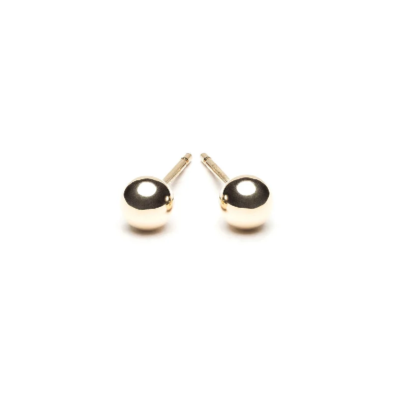 Customized Silver Jewelry For Unique Style Small Ball Stud Earrings Gold Plated