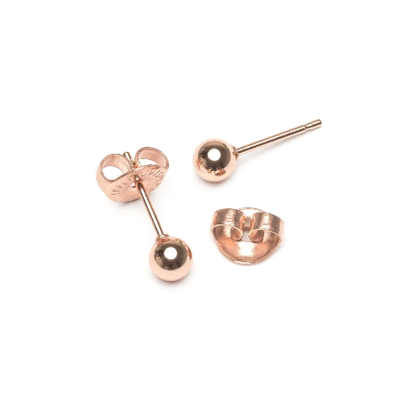 Affordable Gold-Plated Jewelry For Modern Fashion Small Ball Stud Earrings Rose Gold Plated Affordable Gold-Plated Jewelry For Modern Fashion Small Ball Stud Earrings Rose Gold Plated