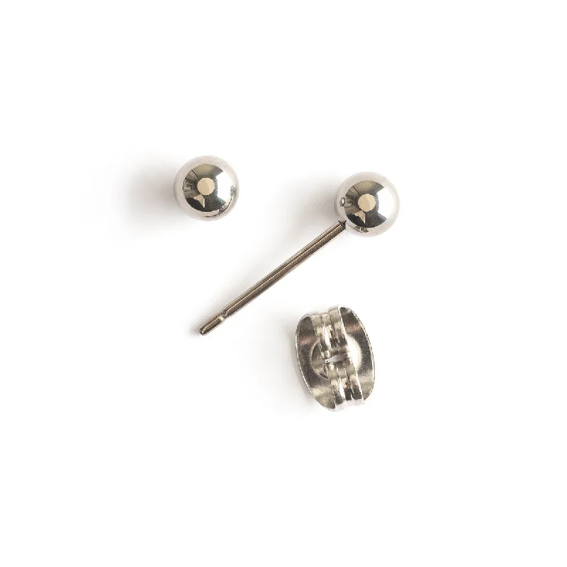 Handcrafted Jewelry Sale – Unique Designs At Low Prices Small Ball Titanium Stud Earrings