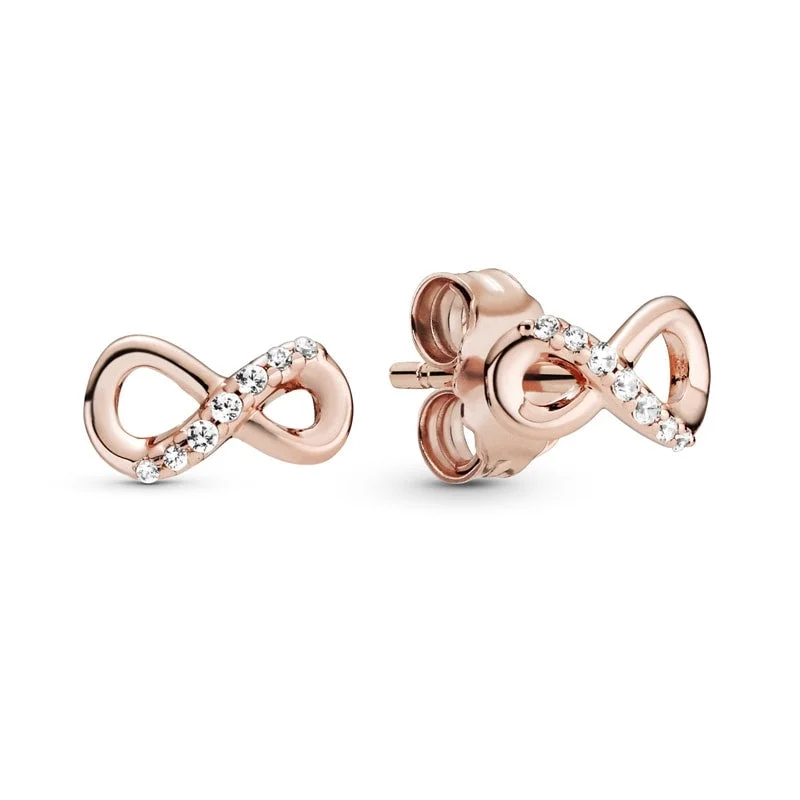 Luxury Meets Affordability – Jewelry Sale Live Now Sparkling Infinity Stud Earrings