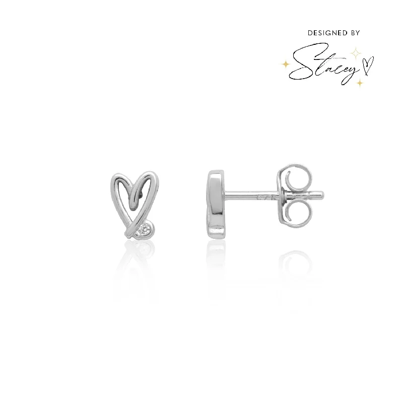 High-Quality Gemstone Jewelry For Special Occasions Stacey's Stories Doodle Heart Birthstone Stud Earrings (Silver) High-Quality Gemstone Jewelry For Special Occasions Stacey's Stories Doodle Heart Birthstone Stud Earrings (Silver)