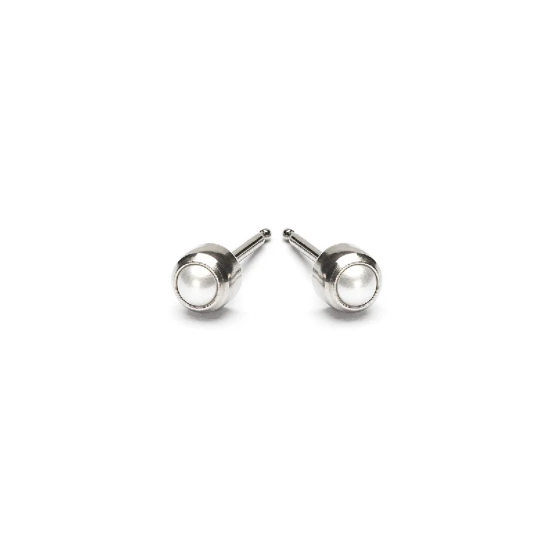 Special Offers On Handcrafted And Designer Jewelry Stainless Steel Micro Pearl Treasure Stud Earrings