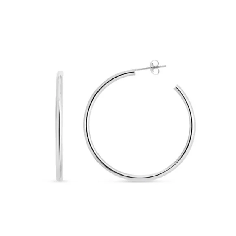 Shop Handcrafted Jewelry At Special Promotional Rates Sterling Silver 50mm Round Tube C Hoops