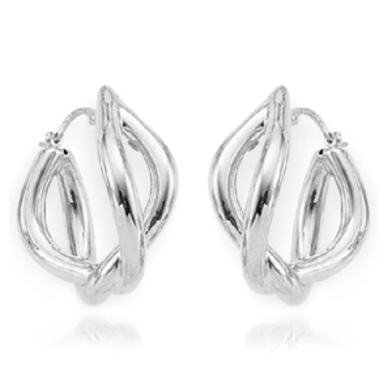 Chic And Stylish Jewelry At Discounted Prices Sterling Silver Banded Twist Hoop Earrings Chic And Stylish Jewelry At Discounted Prices Sterling Silver Banded Twist Hoop Earrings