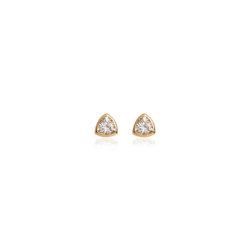 Customized Silver Jewelry For Unique Style Sterling Silver Crystal Stud Earrings (Gold) Customized Silver Jewelry For Unique Style Sterling Silver Crystal Stud Earrings (Gold)