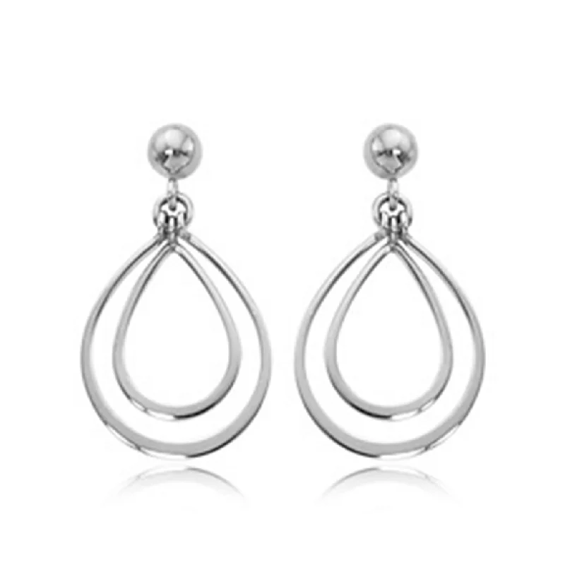 Special Jewelry Deals – Upgrade Your Collection Sterling Silver Double Pear Shaped Drop Earrings