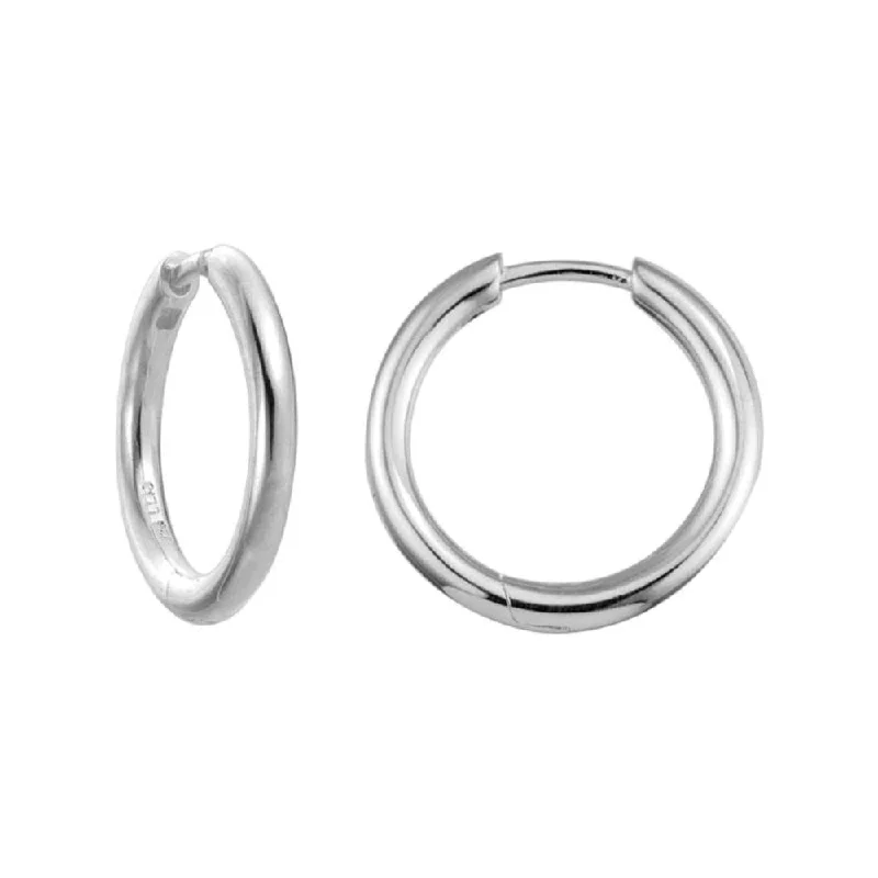 Luxury Jewelry Sale – Sparkle For Less Sterling Silver Endless Clasp Hoop Earrings