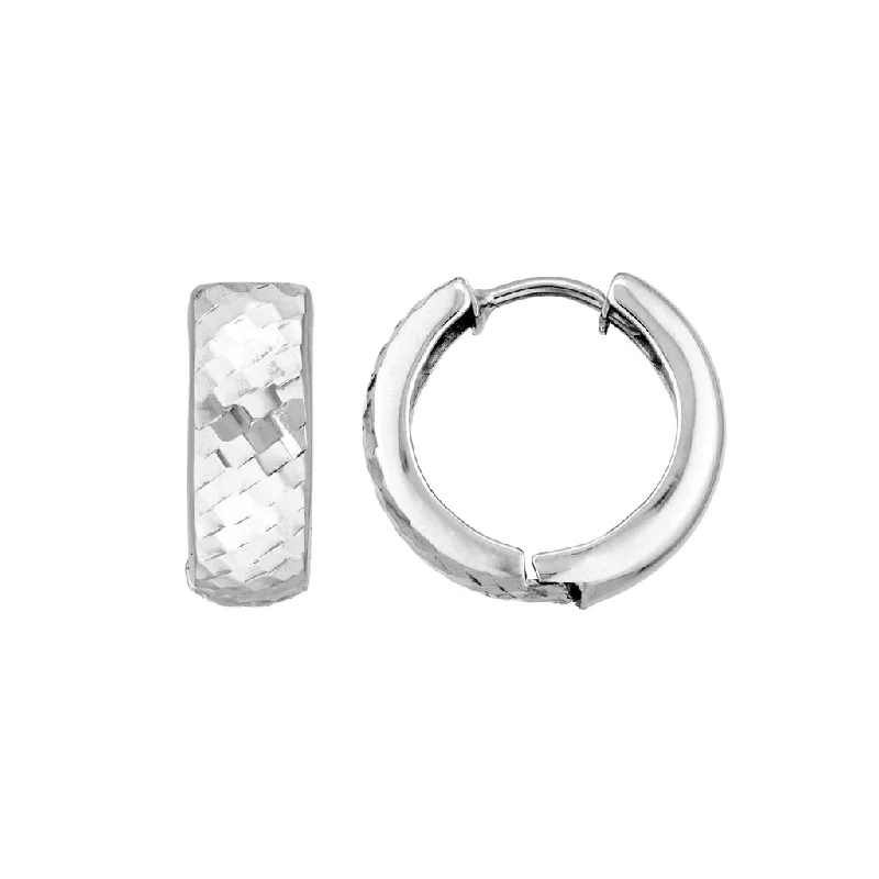 Jewelry Sale Bonanza – Grab Your Sparkle Now Sterling Silver Marquise Diamond Cut Huggies