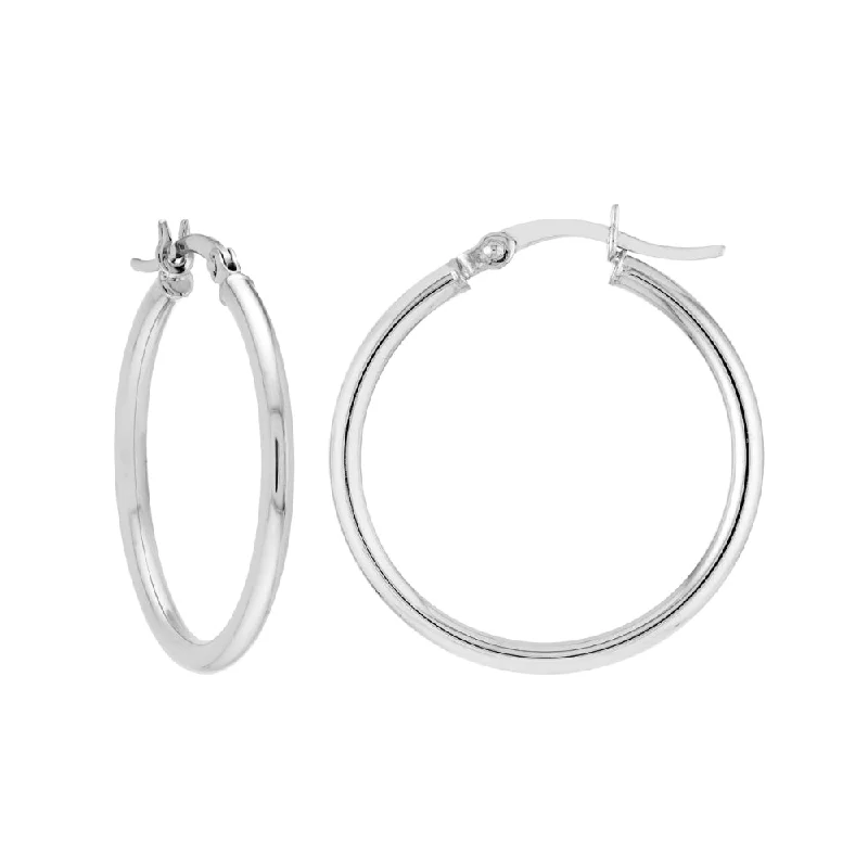 Luxury Jewelry Sale – Sparkle For Less Sterling Silver Polished Hoop Earrings
