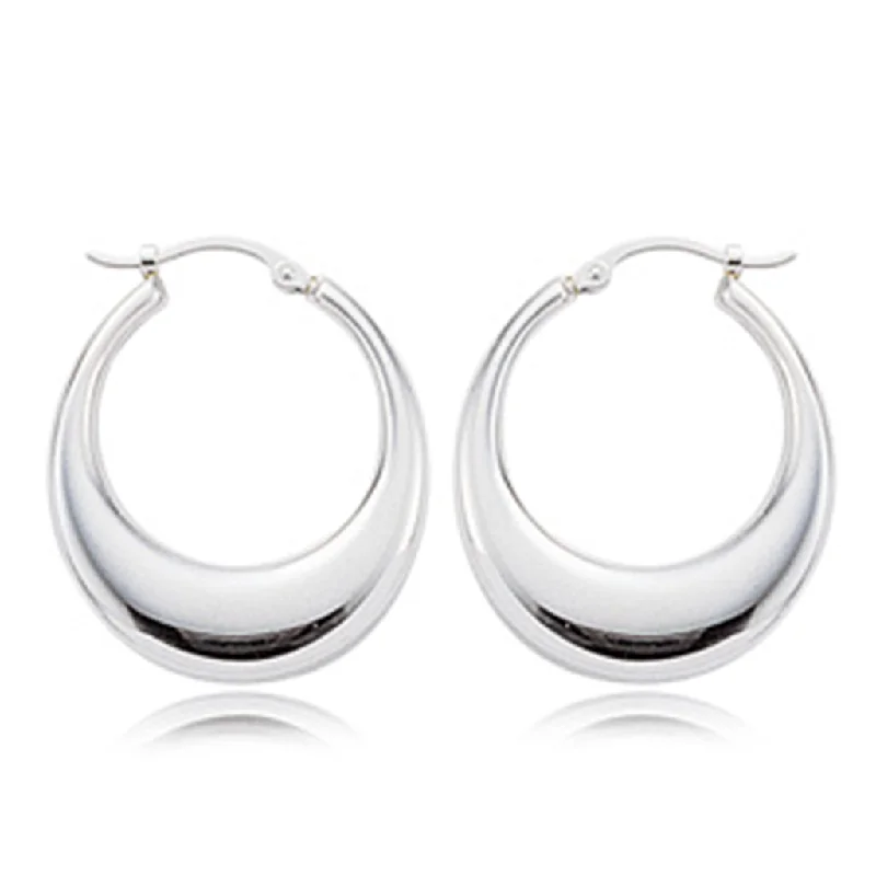 Last Chance To Grab Your Favorite Jewelry At A Discount Sterling Silver Shell Hoop Earrings