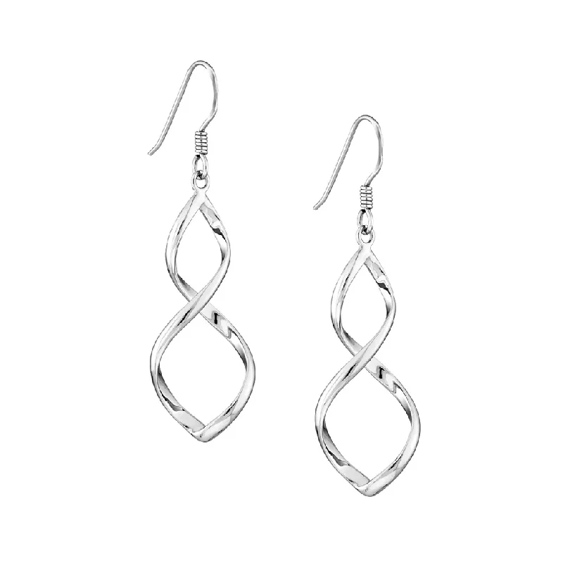 Grab Your Favorite Jewelry At The Lowest Prices Sterling Silver Swirl Drop Shepherd Hook Earrings