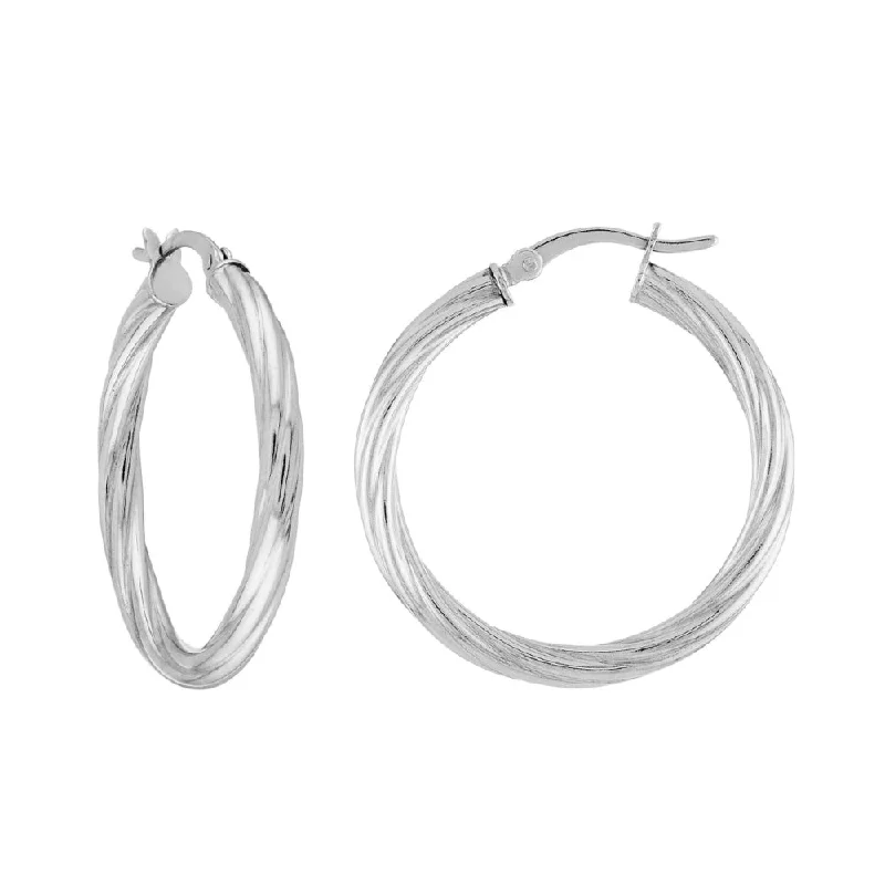 Trending Jewelry Now At Unbeatable Prices Sterling Silver Twist Hoop Earrings