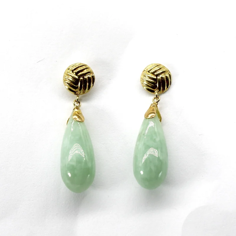 Timeless Beauty, Unbeatable Deals – Jewelry Sale On Tear Drop Jadeite Dangle Earrings | 13.00ctw |