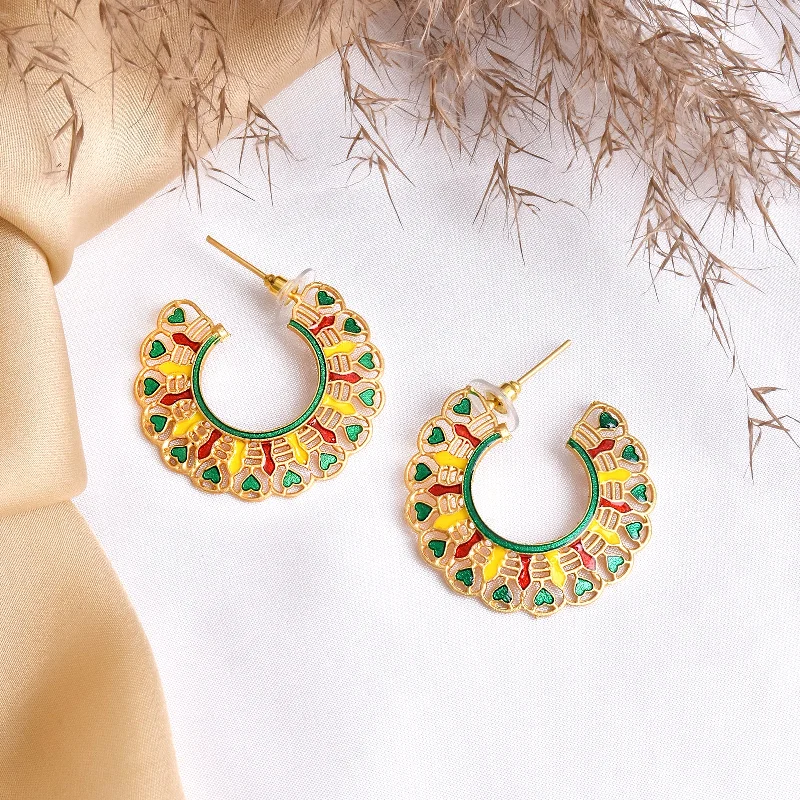 Shop Elegant Jewelry At Unbeatable Prices Teejh Aamani Green Earrings