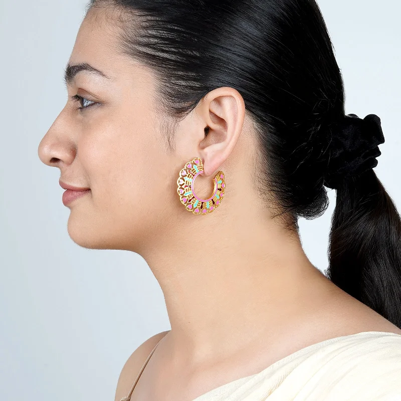 Special Deals On Handcrafted And Designer Jewelry Teejh Aamani Pink Earrings