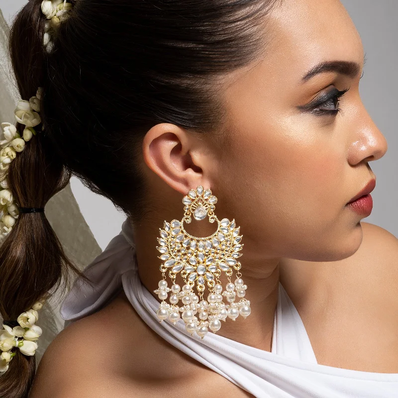 Must-Have Jewelry At Irresistible Discounts Teejh Aanica Pearl and Polki Earring