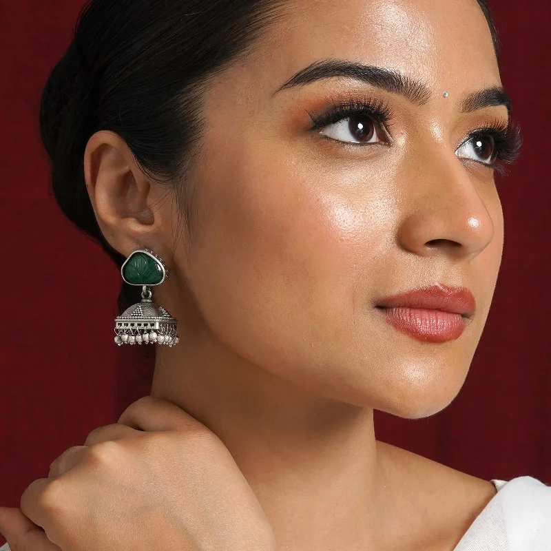 Everyday Jewelry Essentials Now On Sale Teejh Joymoti Silver Oxidised Green Earring Everyday Jewelry Essentials Now On Sale Teejh Joymoti Silver Oxidised Green Earring