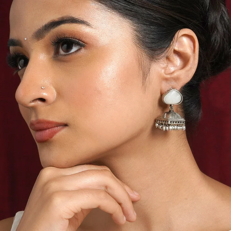 Dazzling Deals On Necklaces, Bracelets, And More Teejh Karnavati Silver Oxidised White Earring Dazzling Deals On Necklaces, Bracelets, And More Teejh Karnavati Silver Oxidised White Earring