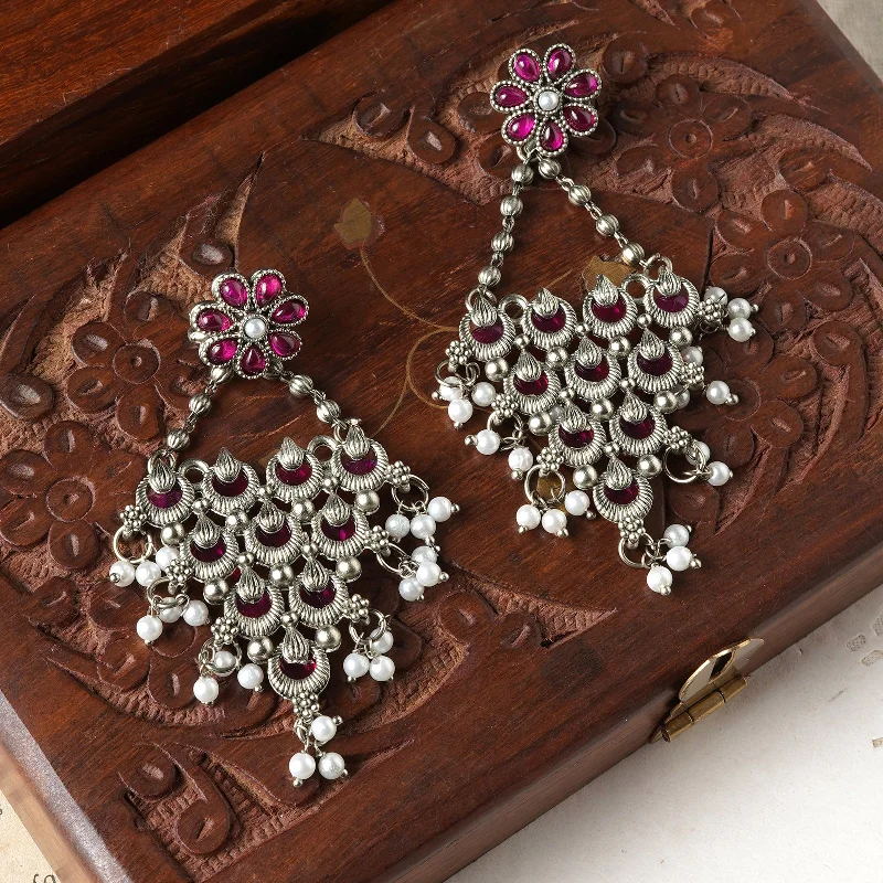 High-End Jewelry, Now More Affordable Than Ever Teejh Karthika Silver Oxidised Ruby Earring High-End Jewelry, Now More Affordable Than Ever Teejh Karthika Silver Oxidised Ruby Earring
