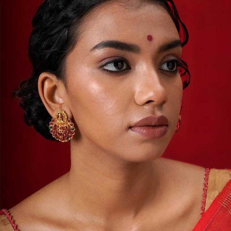 Eco-Friendly Sustainable Jewelry For Conscious Buyers Teejh Rahi Gold Red And Green Earrings Eco-Friendly Sustainable Jewelry For Conscious Buyers Teejh Rahi Gold Red And Green Earrings