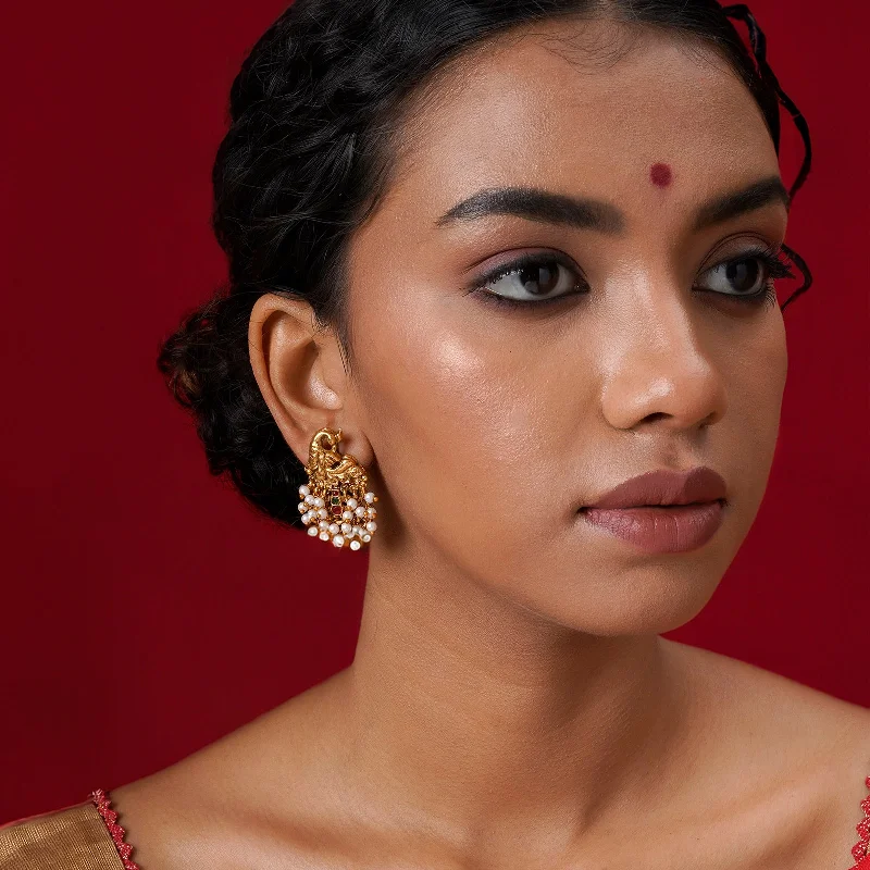 Special Offers On Handcrafted And Designer Jewelry Teejh Rehana Gold White Earrings Special Offers On Handcrafted And Designer Jewelry Teejh Rehana Gold White Earrings