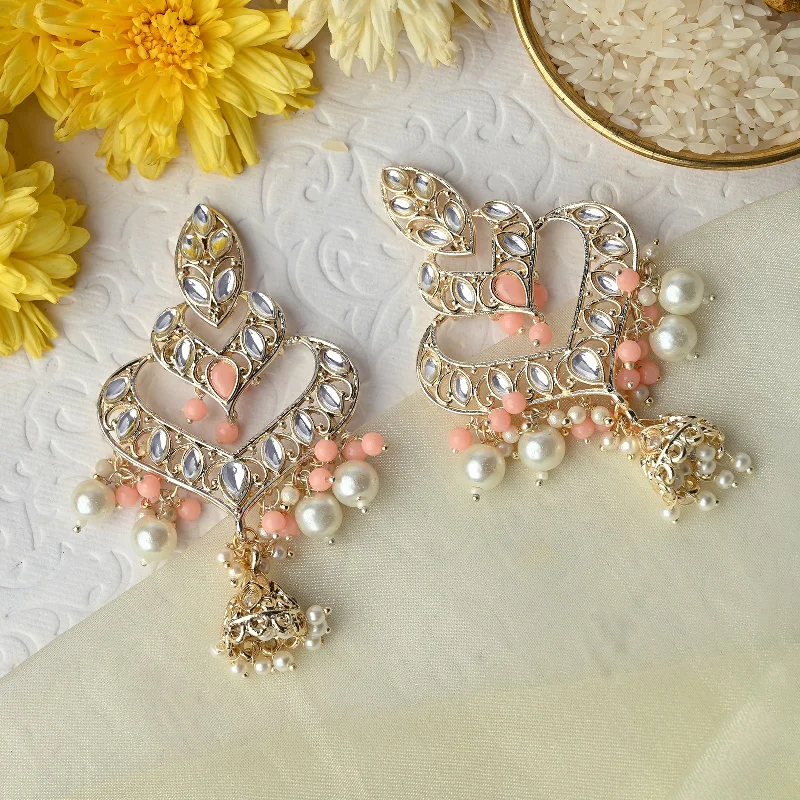 Waterproof Stainless Steel Jewelry For Lasting Beauty Teejh Shrijita Light Pink Gold Enamel Earrings Waterproof Stainless Steel Jewelry For Lasting Beauty Teejh Shrijita Light Pink Gold Enamel Earrings
