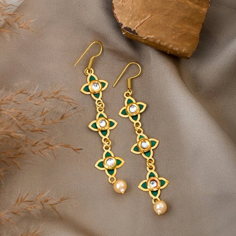 Jewelry Sale Alert – Shop Timeless Elegance Today Teejh Tvarita Dark Green Gold Earring