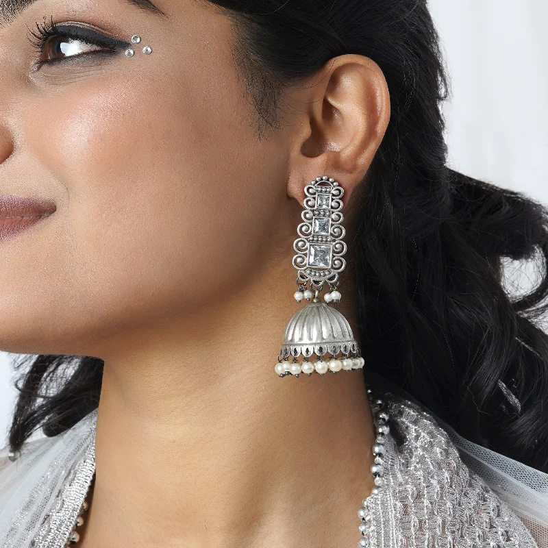 Limited-Time Jewelry Discounts – Shine Without The Splurge Teejh Vaanya Silver Oxidised Earring