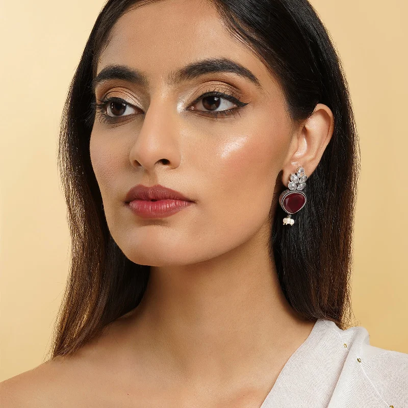 Timeless Jewelry At Special Discount Rates Teejh Whispering Red Silver Earrings
