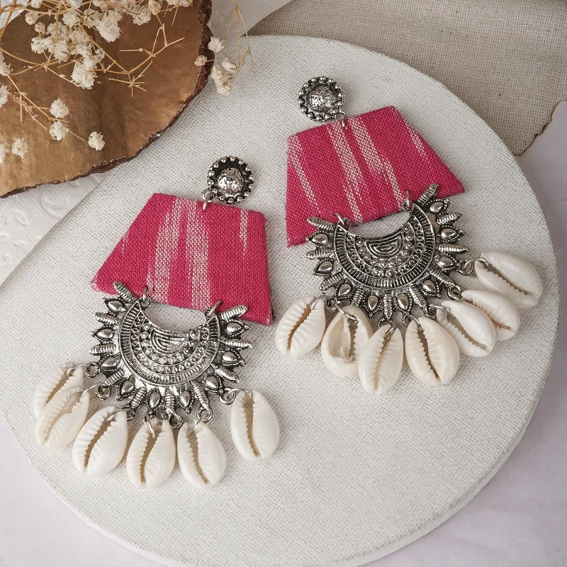 Dazzle With Discounts – Shop Jewelry On Sale Teejh Zarina Pink Fabric Earring