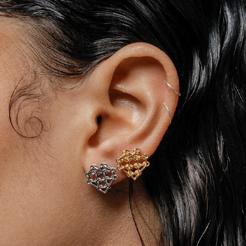 Shine Bright With Our Special Jewelry Promotions The Supreme Heart Chain Earrings - Gold Shine Bright With Our Special Jewelry Promotions The Supreme Heart Chain Earrings - Gold