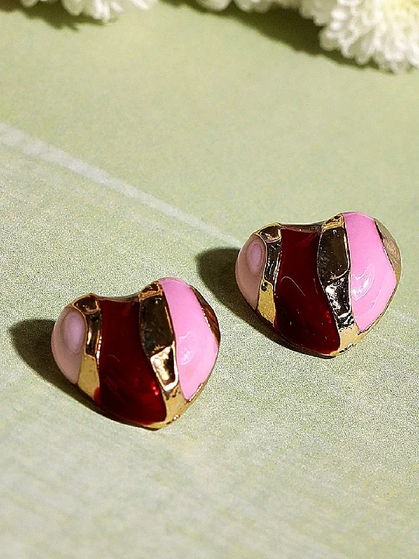 Personalized Engraved Jewelry For Meaningful Gifts Tokyo Talkies X rubans Set of 2 Drop & Heart Shaped Earrings. Personalized Engraved Jewelry For Meaningful Gifts Tokyo Talkies X rubans Set of 2 Drop & Heart Shaped Earrings.