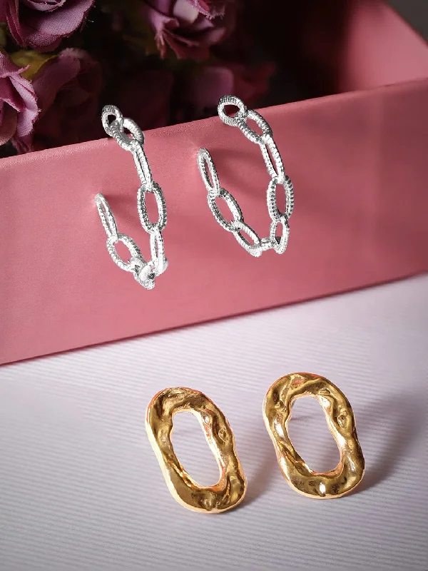 Elegant Jewelry At Unbeatable Prices – Shop Today Tokyo Talkies X rubans Set of 2 Interlinked Hoop Shaped Earrings. Elegant Jewelry At Unbeatable Prices – Shop Today Tokyo Talkies X rubans Set of 2 Interlinked Hoop Shaped Earrings.