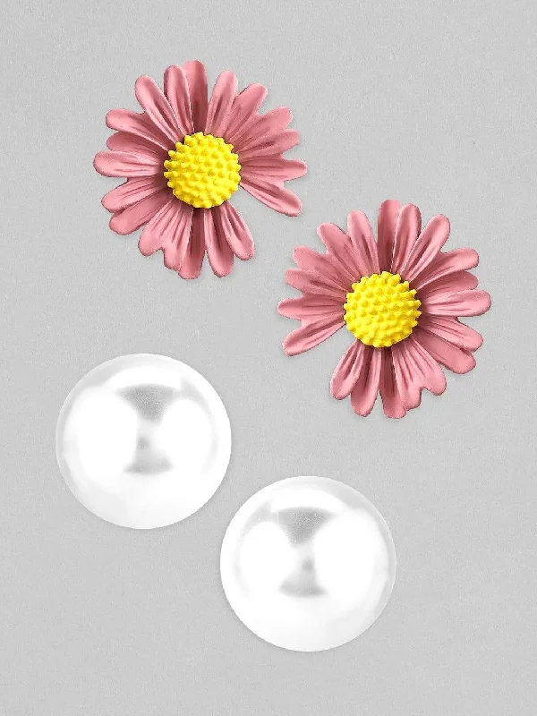 Flash Sale On Stunning Jewelry – Limited Stock Available Tokyo Talkies X rubans Set of 2 Pearl Studded & Floral Shaped Earrings. Flash Sale On Stunning Jewelry – Limited Stock Available Tokyo Talkies X rubans Set of 2 Pearl Studded & Floral Shaped Earrings.
