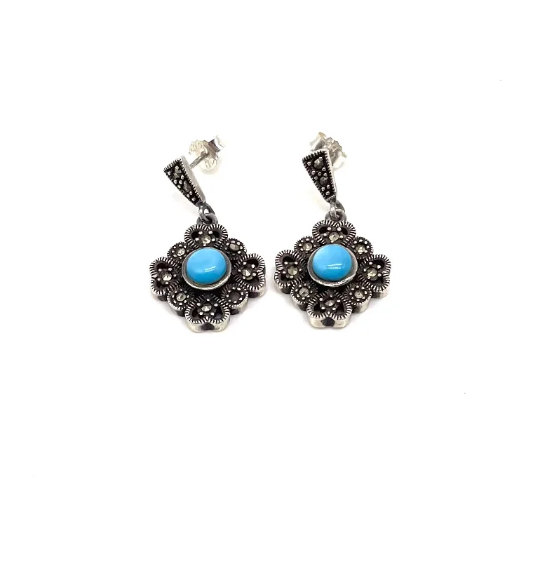 Best-Selling Jewelry Styles Now At Exclusive Discounts Turquoise & Marcasite Dangle Earrings