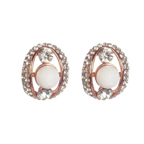 Must-Have Jewelry At Irresistible Discounts Urbana Austrian Stone Rose Gold Plated Pearl Stud Earrings - 1306817 Must-Have Jewelry At Irresistible Discounts Urbana Austrian Stone Rose Gold Plated Pearl Stud Earrings - 1306817