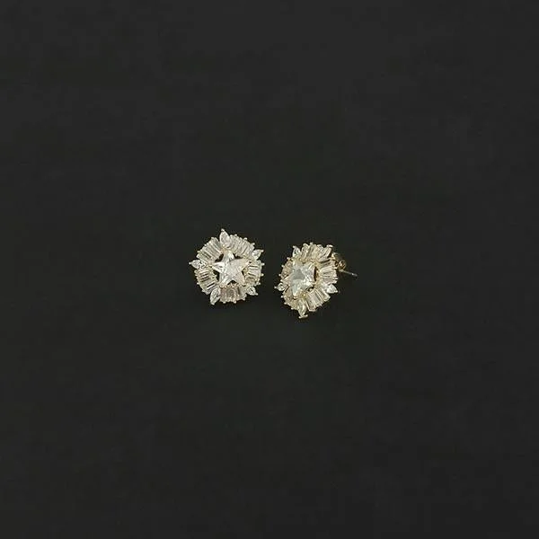Timeless Jewelry Styles At Wallet-Friendly Prices Urthn AD Stone Gold Plated Stud Earrings - 1308040A Timeless Jewelry Styles At Wallet-Friendly Prices Urthn AD Stone Gold Plated Stud Earrings - 1308040A