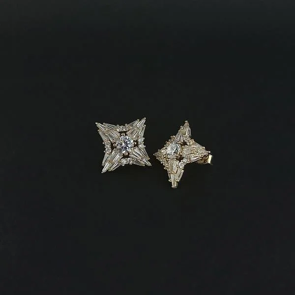 Elevate Your Outfit With Discounted Statement Jewelry Urthn AD Stone Gold Plated Stud Earrings - 1308045A Elevate Your Outfit With Discounted Statement Jewelry Urthn AD Stone Gold Plated Stud Earrings - 1308045A