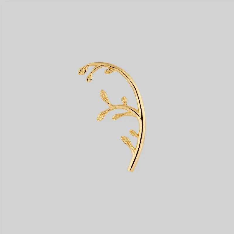 Shop Trending Jewelry With Exclusive Savings VENETIA. Delicate Leaf Vine Stud Earring - Gold