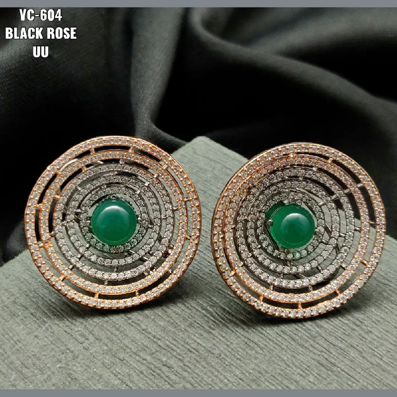 Chic And Stylish Jewelry At Exclusive Prices Vivah Creations 2 Tone Plated AD Stone Stud Earrings Chic And Stylish Jewelry At Exclusive Prices Vivah Creations 2 Tone Plated AD Stone Stud Earrings